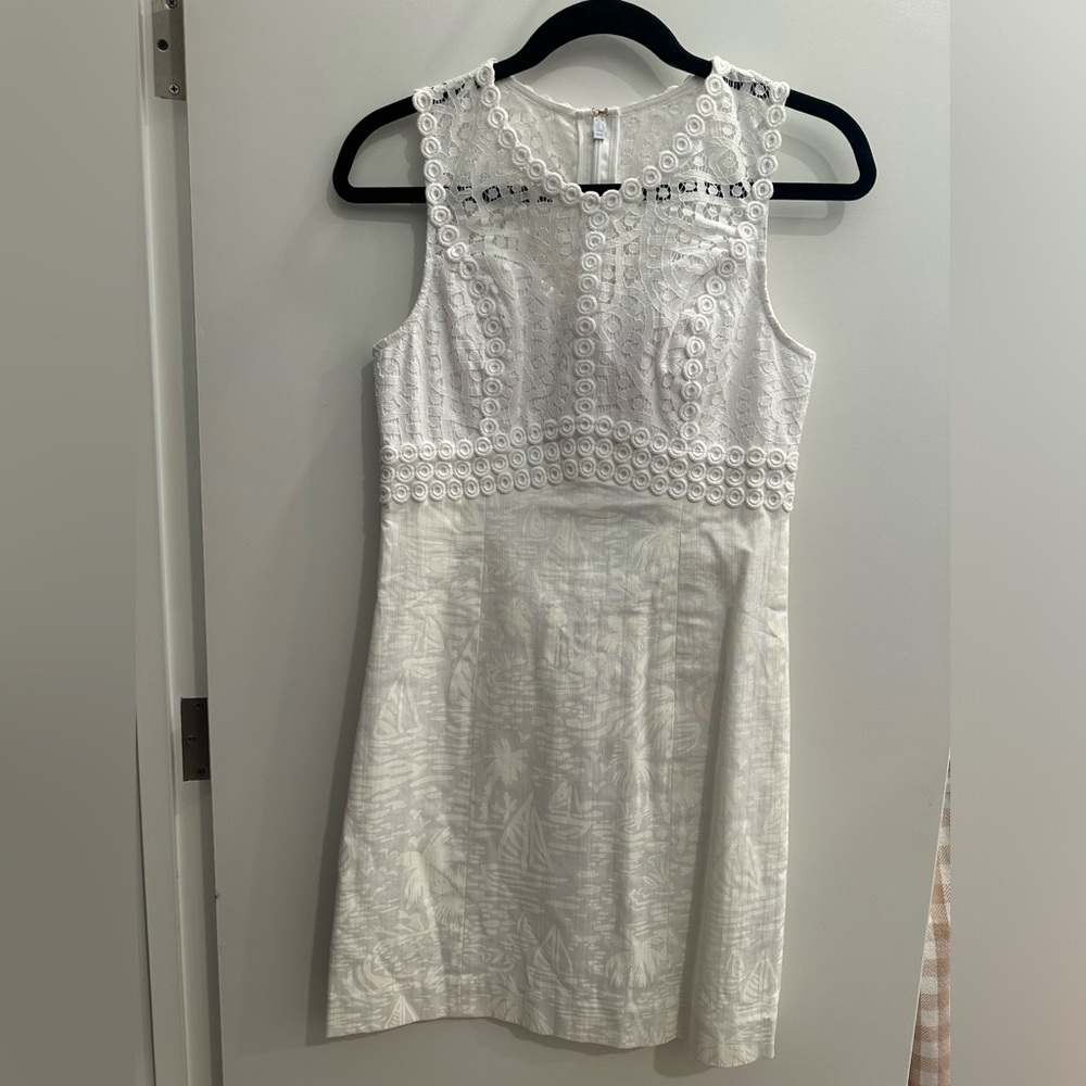 Lily Pulitzer (vintage) white dress size 0. Resort White Seacret Island dress.